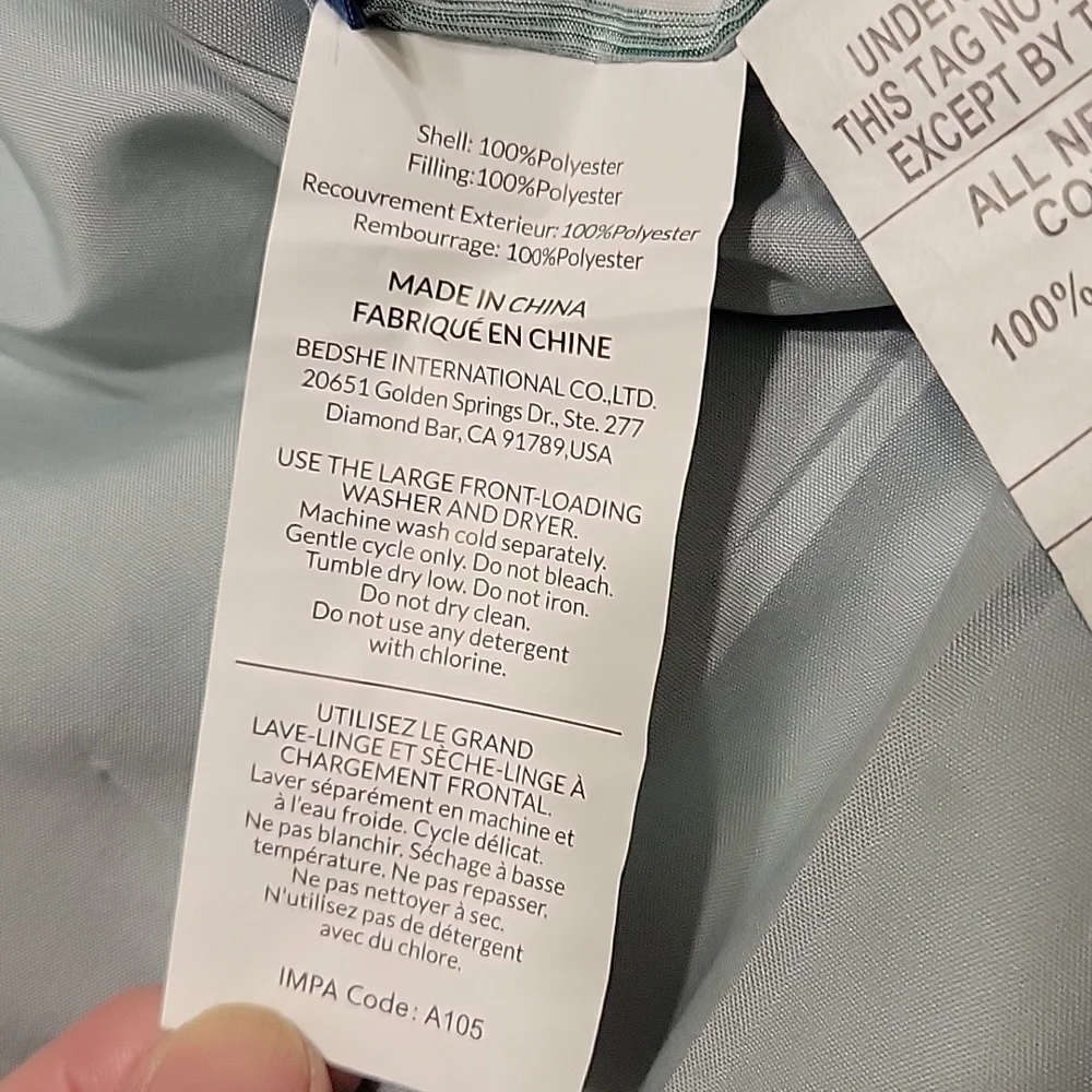 Bedsure Sage Green white stripe comforter Queen 88x88